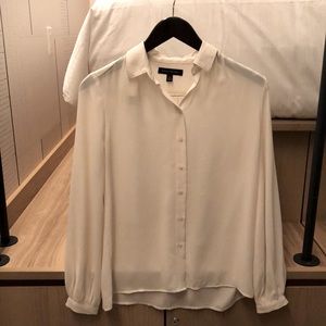 Cream Banana Republic Blouse
